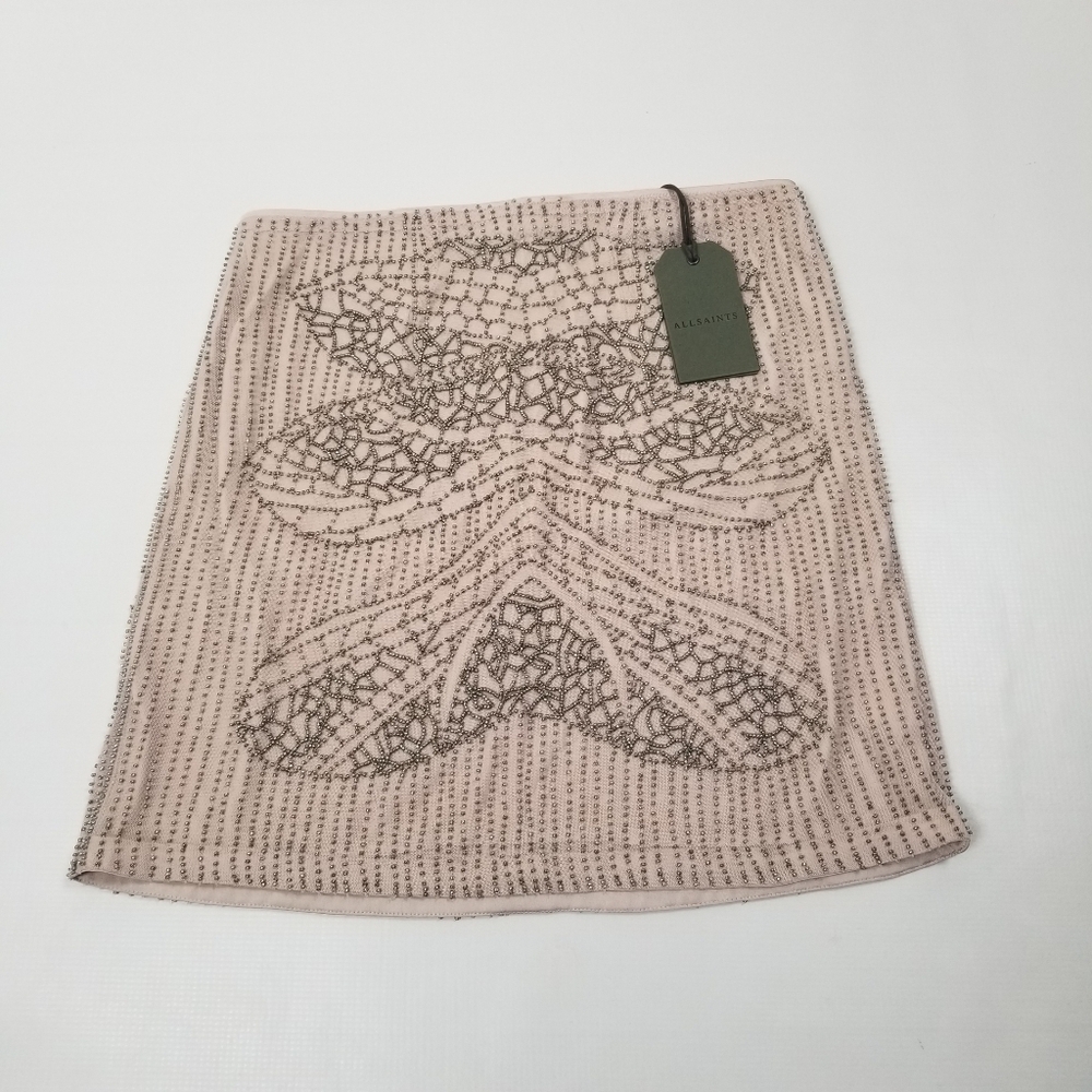 All Saints Brielle Beaded Embellished Skirt Size 4 NWT